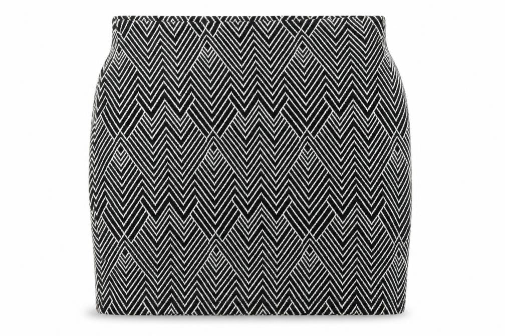 Zara Womens Black Striped Cotton Mini Skirt Size M