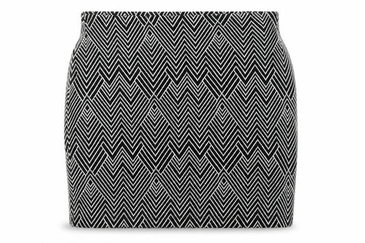 Zara Womens Black Striped Cotton Mini Skirt Size M