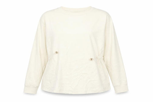 F&F Womens Ivory Polyamide Pullover Sweatshirt Size 16 Tie