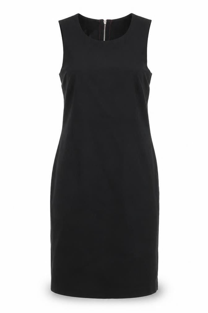 Miss Selfridge Womens Black Polyester Sheath Size 8 Round Neck Zip