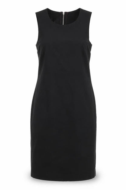 Miss Selfridge Womens Black Polyester Sheath Size 8 Round Neck Zip