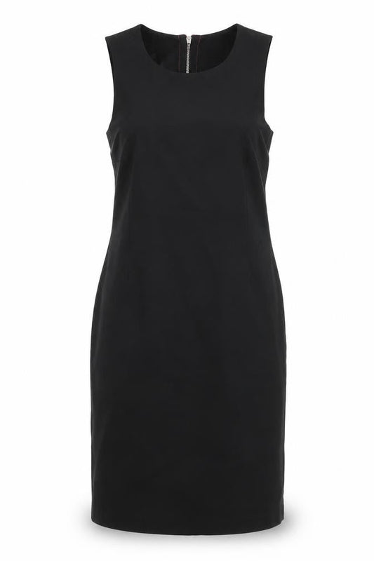 Miss Selfridge Womens Black Polyester Sheath Size 8 Round Neck Zip