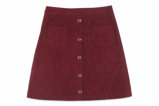 Eifni Womens Red Polyester A-Line Skirt Size S Zip