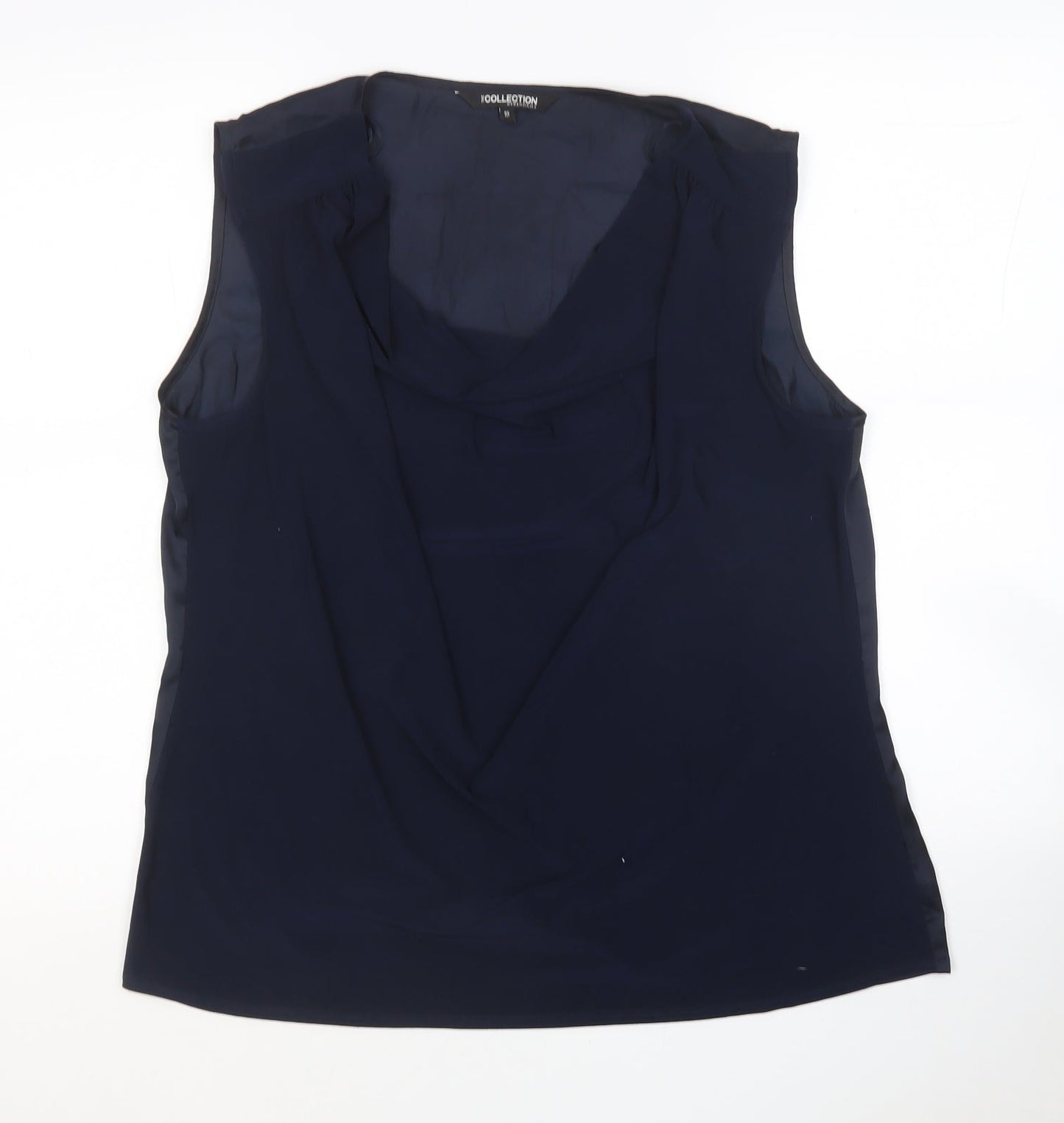 Debenhams Womens Blue Polyester Basic Blouse Size 18 Round Neck