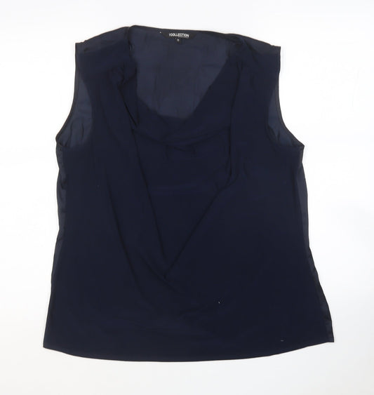Debenhams Womens Blue Polyester Basic Blouse Size 18 Round Neck