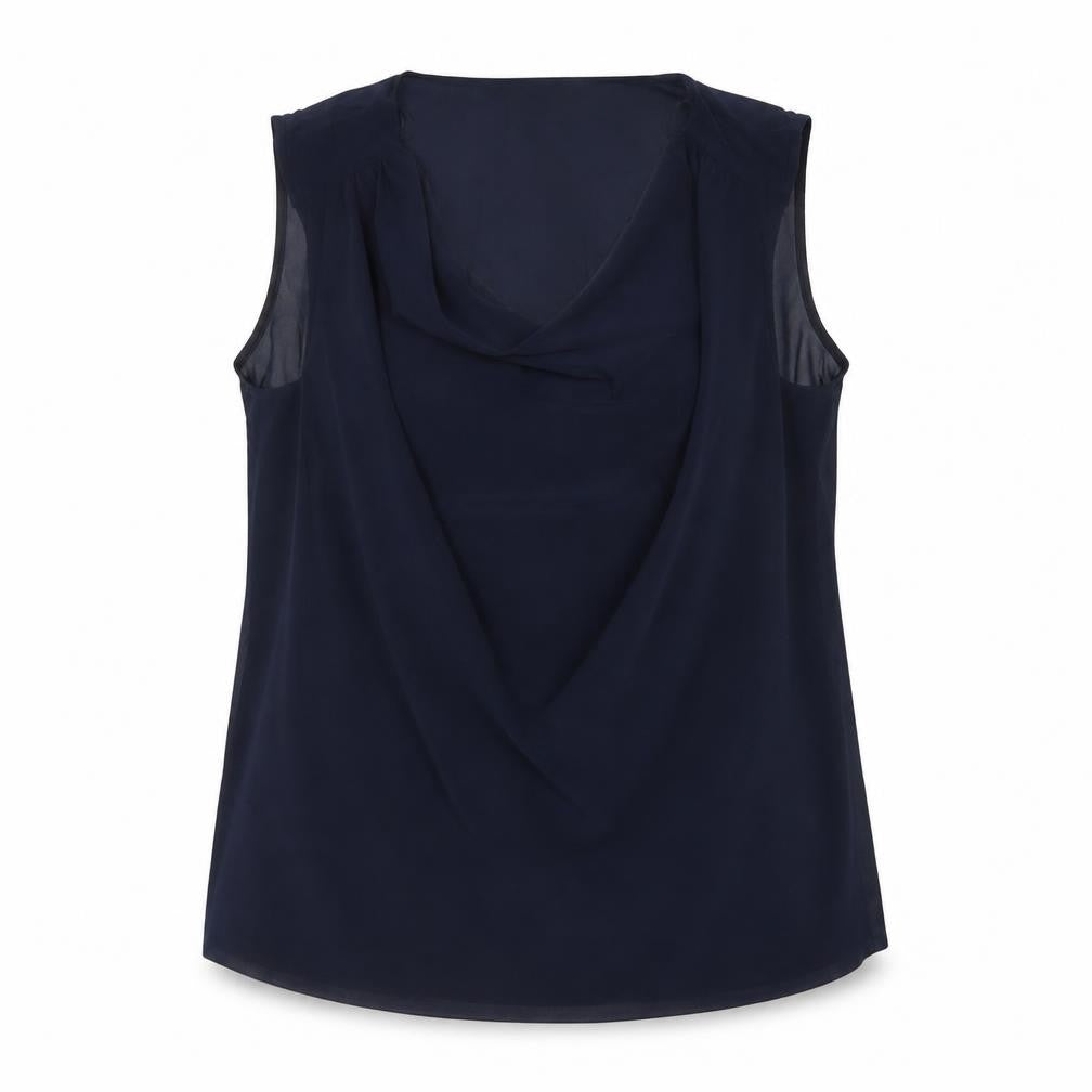 Debenhams Womens Blue Polyester Basic Blouse Size 18 Round Neck