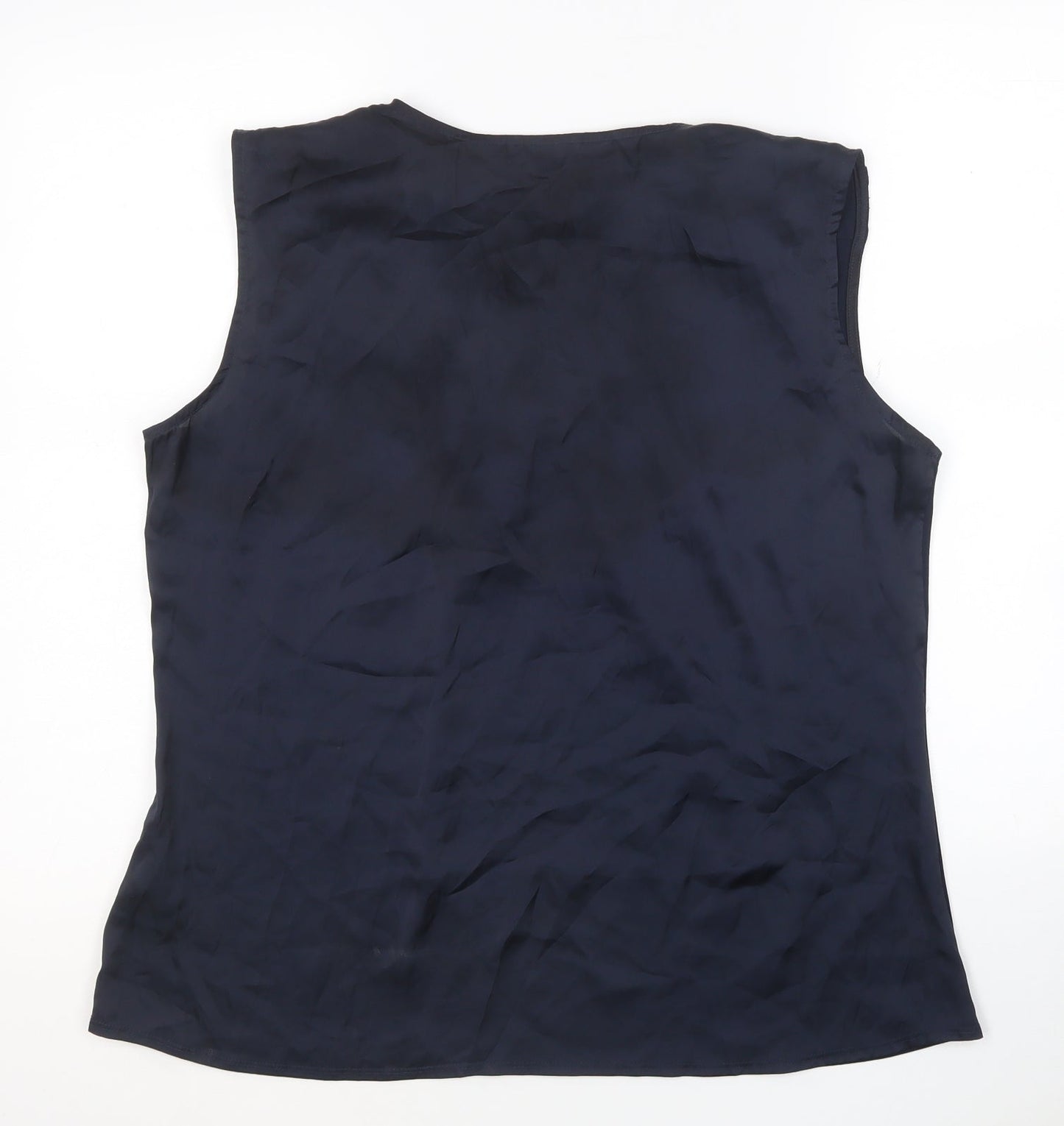 Debenhams Womens Blue Polyester Basic Blouse Size 18 Round Neck