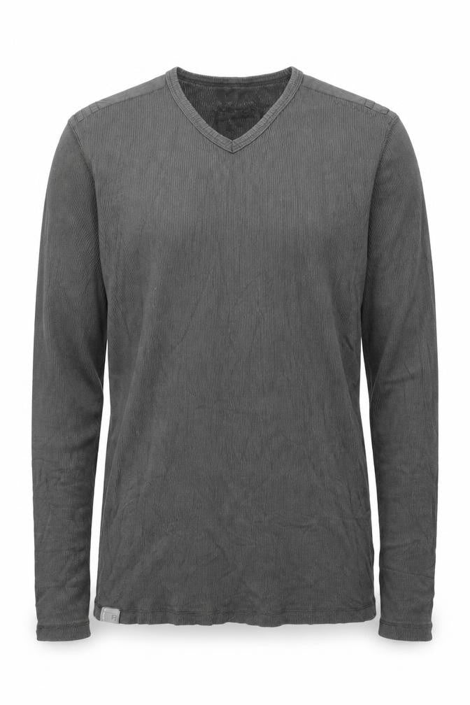 Burton Mens Grey V-Neck Cotton Pullover Jumper Size L