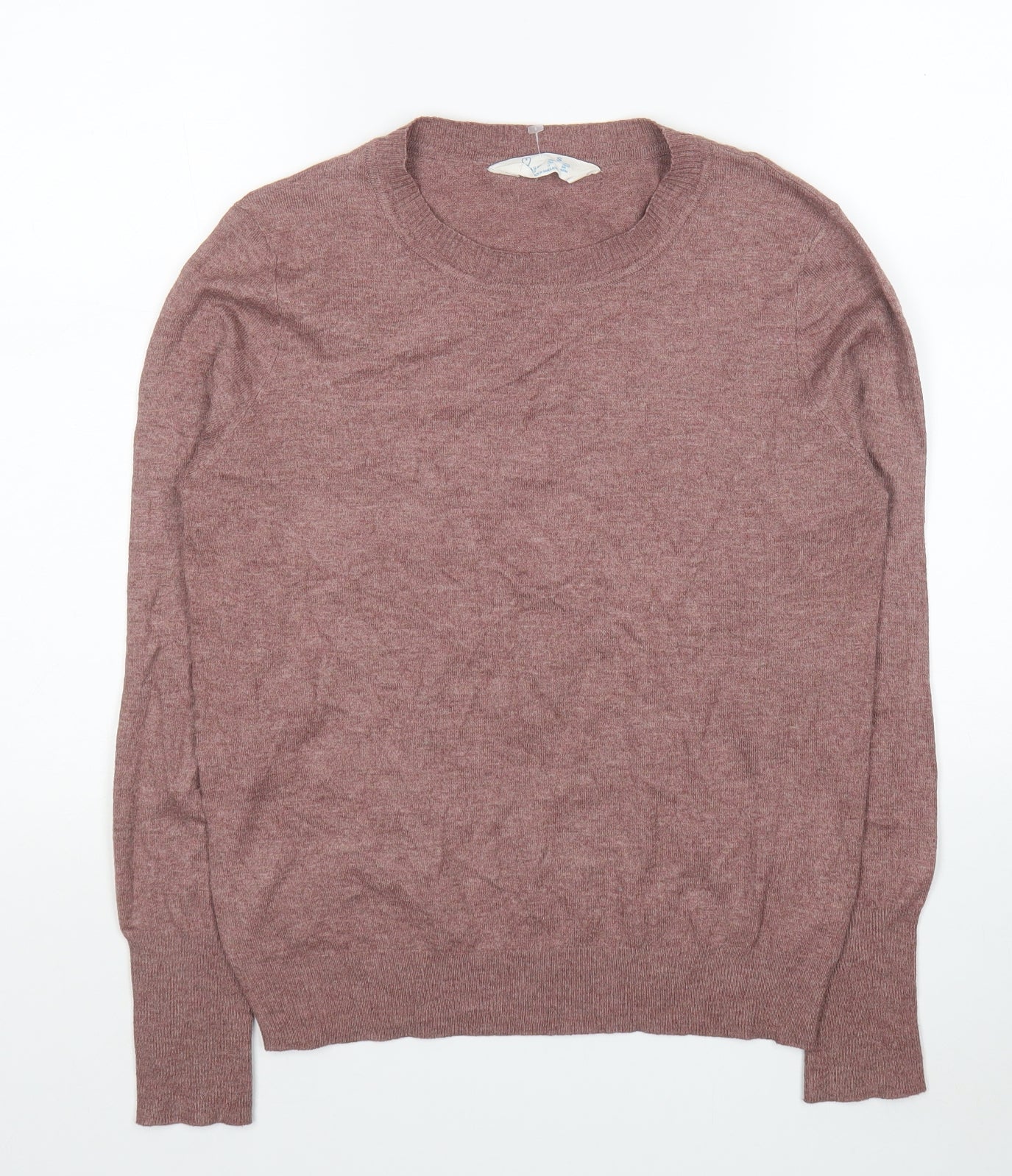 Primark Womens Red Round Neck Polyester Pullover Jumper Size 10
