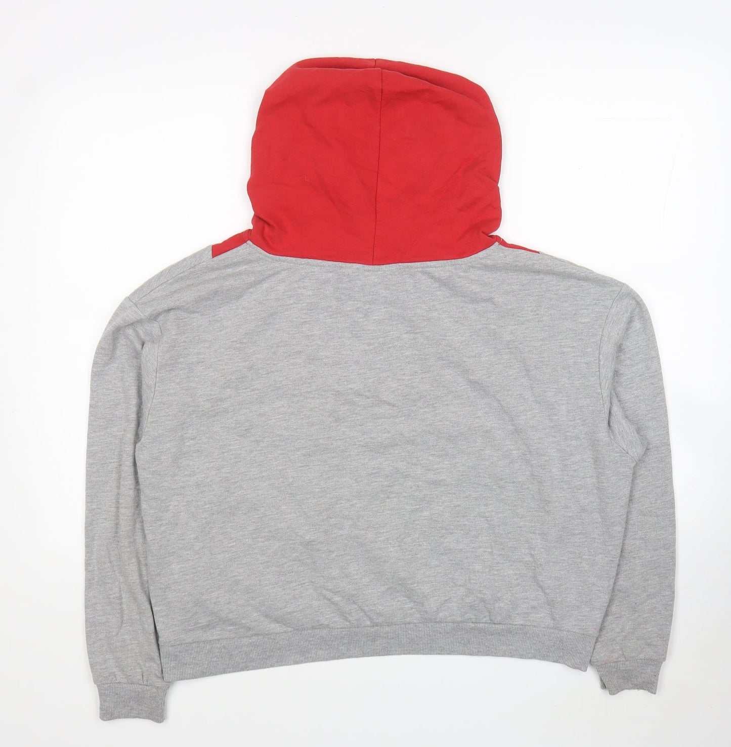 Primark Womens Grey Colourblock Polyester Pullover Hoodie Size 14 Zip - Stranger things