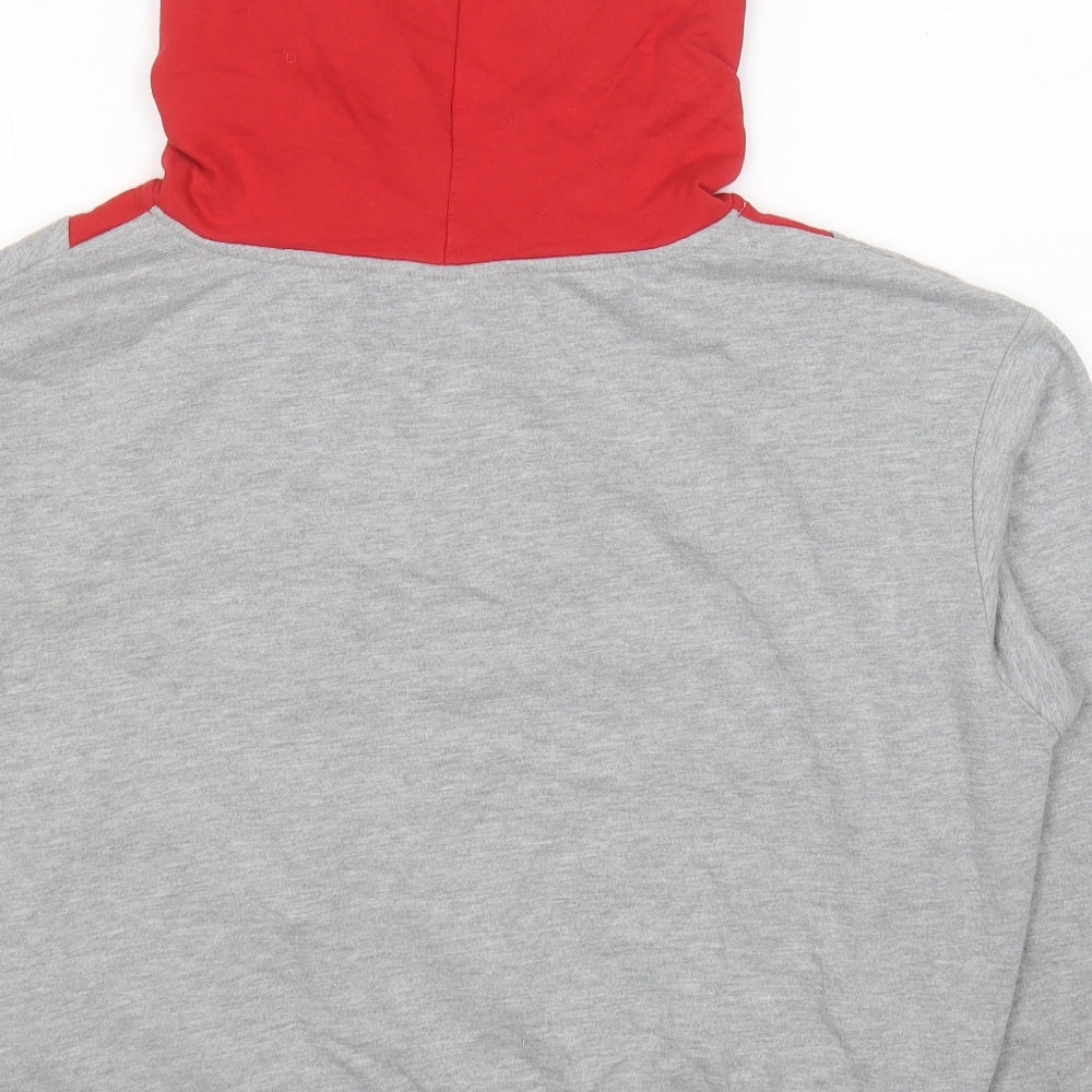 Primark Womens Grey Colourblock Polyester Pullover Hoodie Size 14 Zip - Stranger things