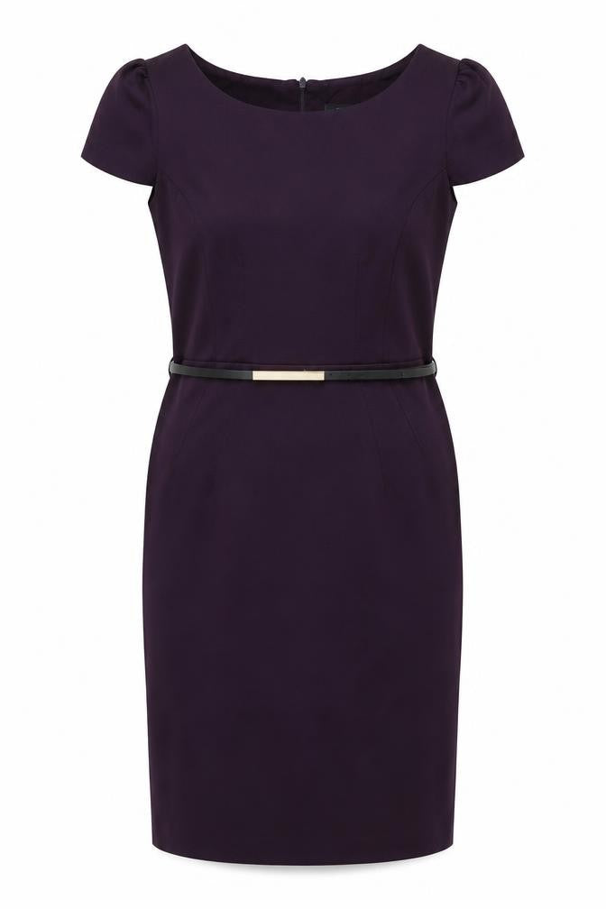 F&F Womens Purple Polyester A-Line Size 12 Round Neck Zip