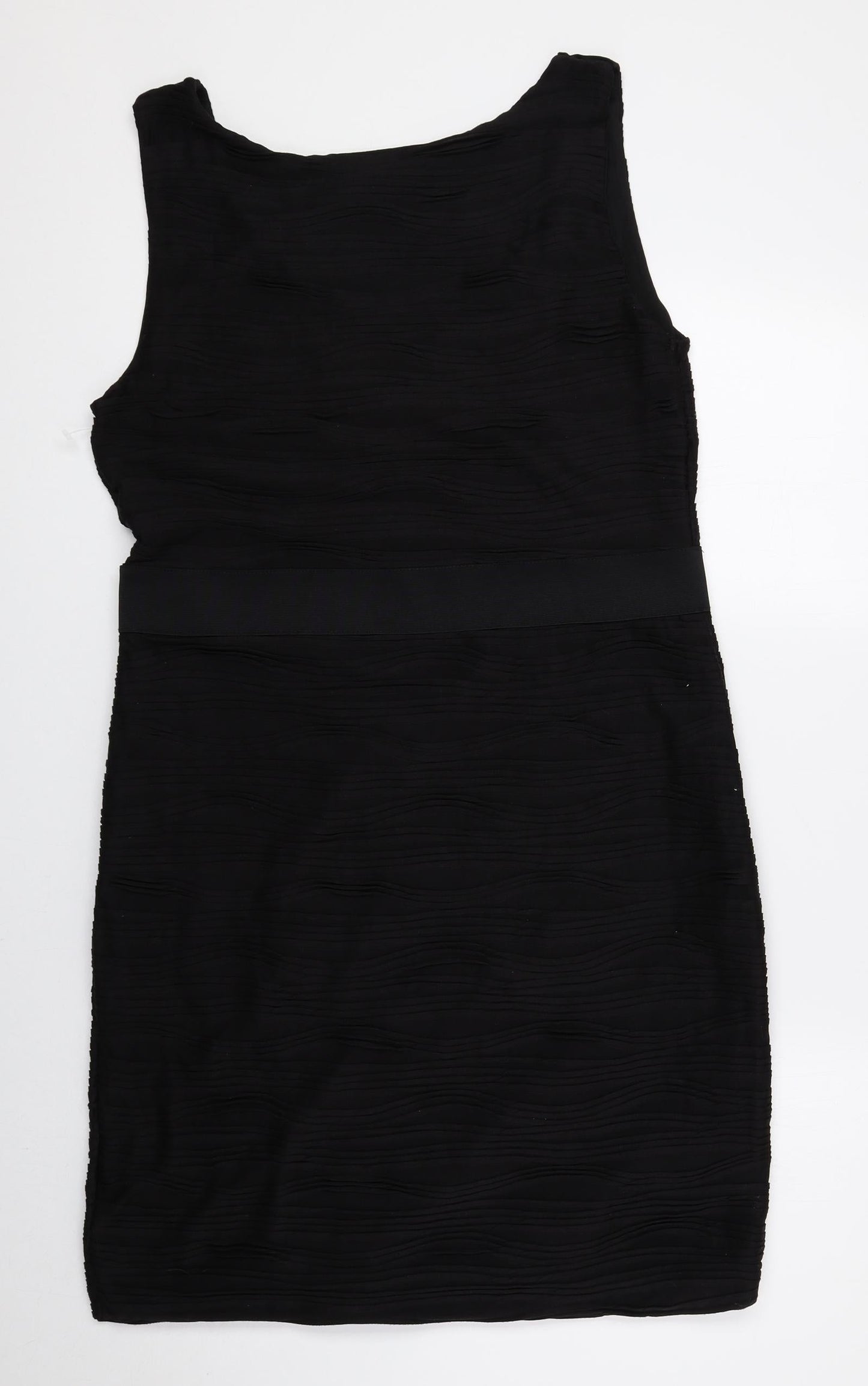 H&M Womens Black Polyester A-Line Size L Scoop Neck Pullover