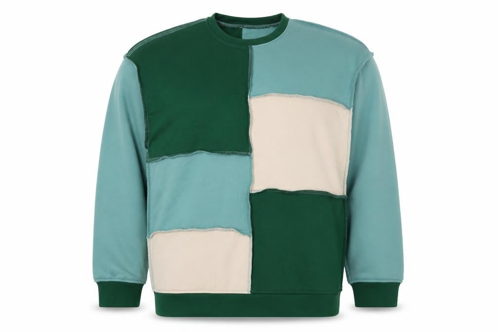 SheIn Womens Multicoloured Colourblock Polyester Pullover Sweatshirt Size L Pullover