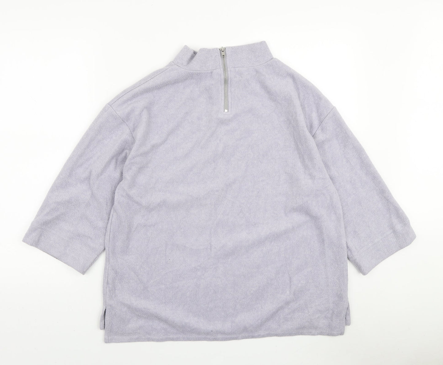 Nutmeg Womens Purple Polyester Pullover Sweatshirt Size 14 Zip