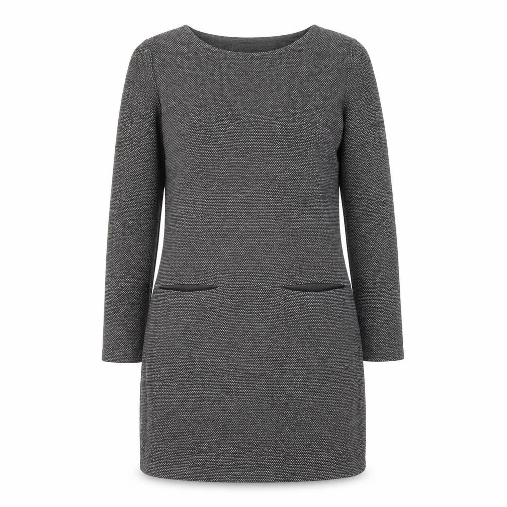 George Womens Grey Polyester Sheath Size 14 Round Neck Pullover