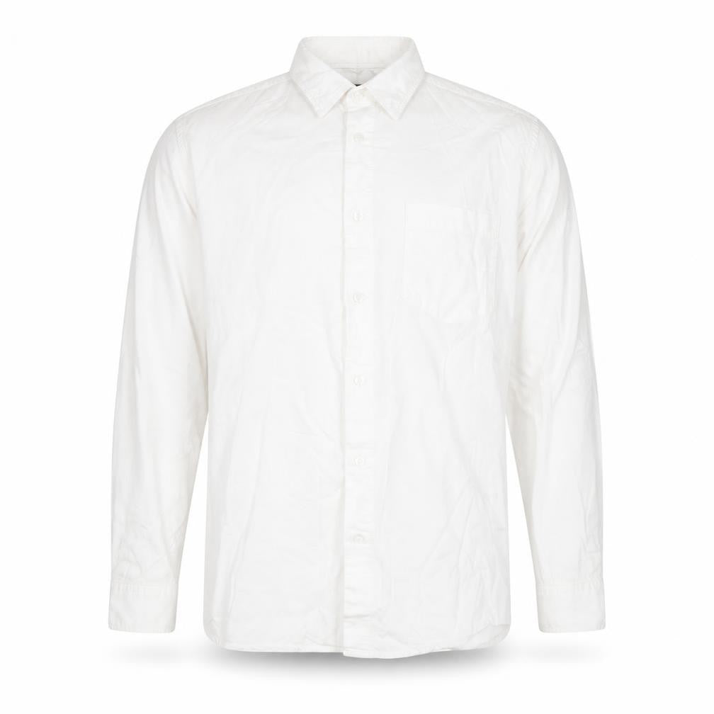Primark Mens Silver Cotton Button-Up Size M Collared Button
