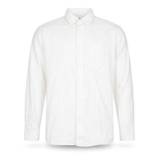 Primark Mens Silver Cotton Button-Up Size M Collared Button