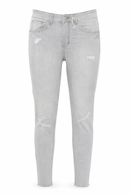 Marks & Spencer Womens Grey Cotton Skinny Jeans Size 12 L28 in Regular Button