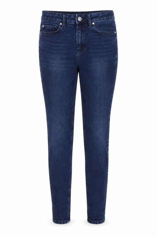 Marks & Spencer Womens Blue Cotton Skinny Jeans Size 8 L30 in Regular Button