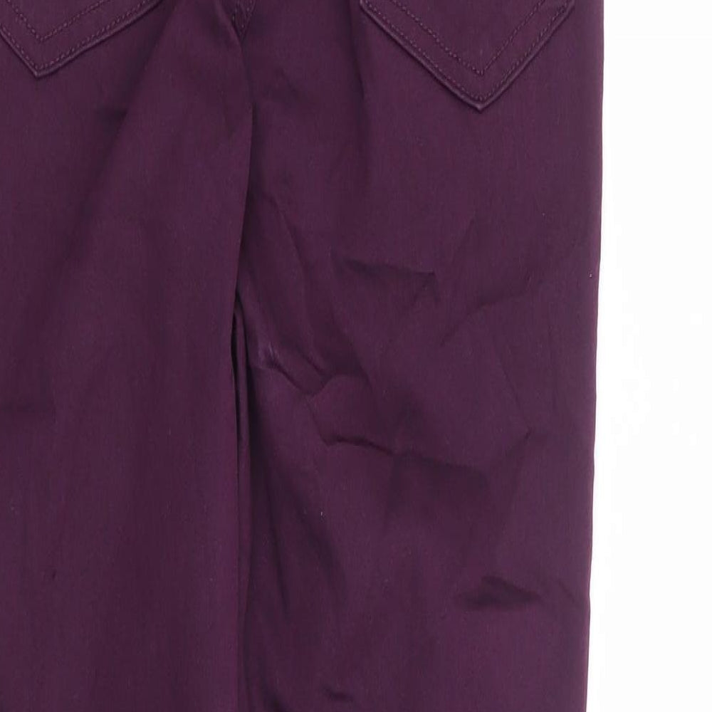 Marks and Spencer Womens Purple Cotton Jegging Jeans Size 8 L26 in Regular - Short Length