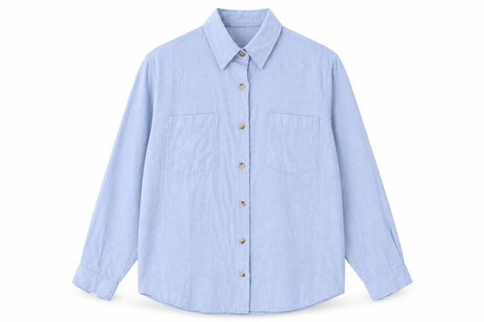 Conrad Mens Blue Polyester Button-Up Size M Collared Button