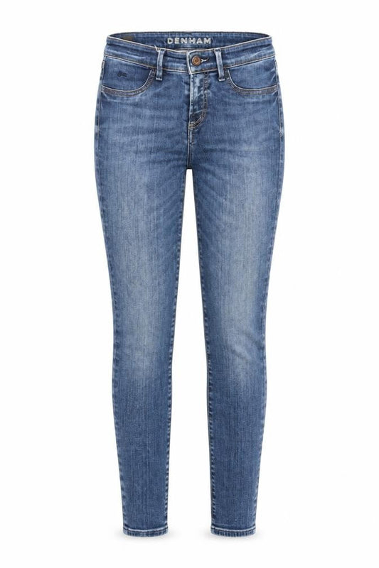 Womens Blue 100% Cotton Skinny Jeans Size 26 in L28 in Extra-Slim Zip - Embroided