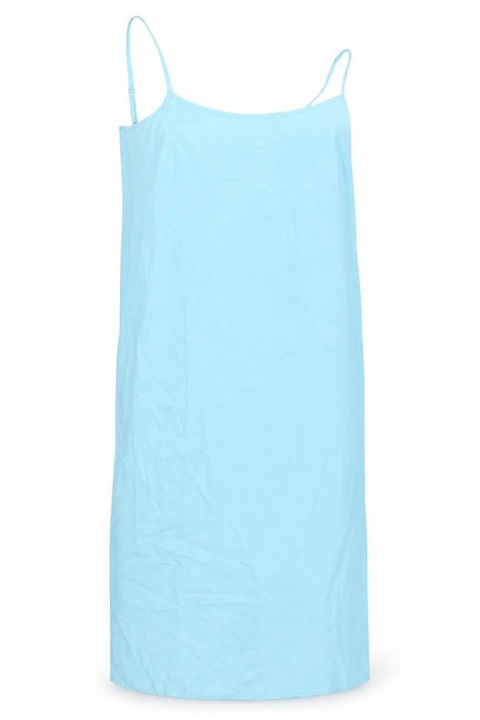 Marks & Spencer Womens Blue Polyester Slip Dress Size 6 Square Neck Pullover