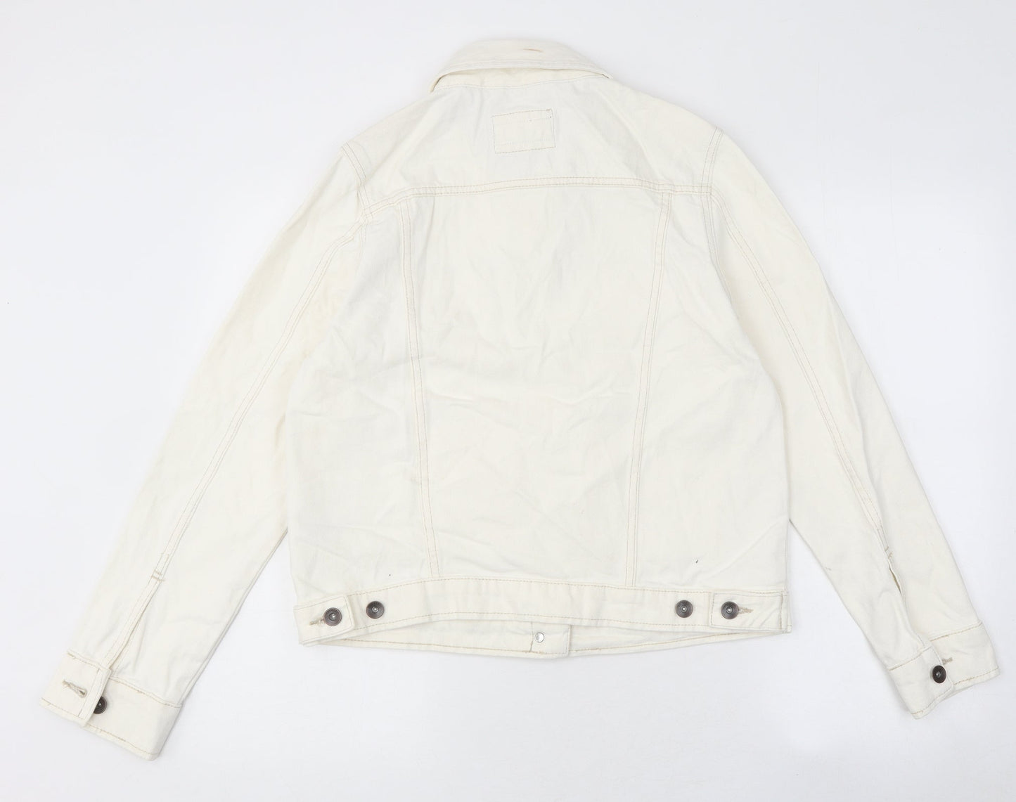 Marks and Spencer Womens White Jacket Size 10 Button