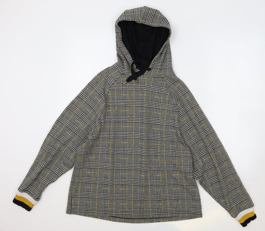 River Island Womens Multicoloured Round Neck Plaid Polyester Pullover Jumper Size L