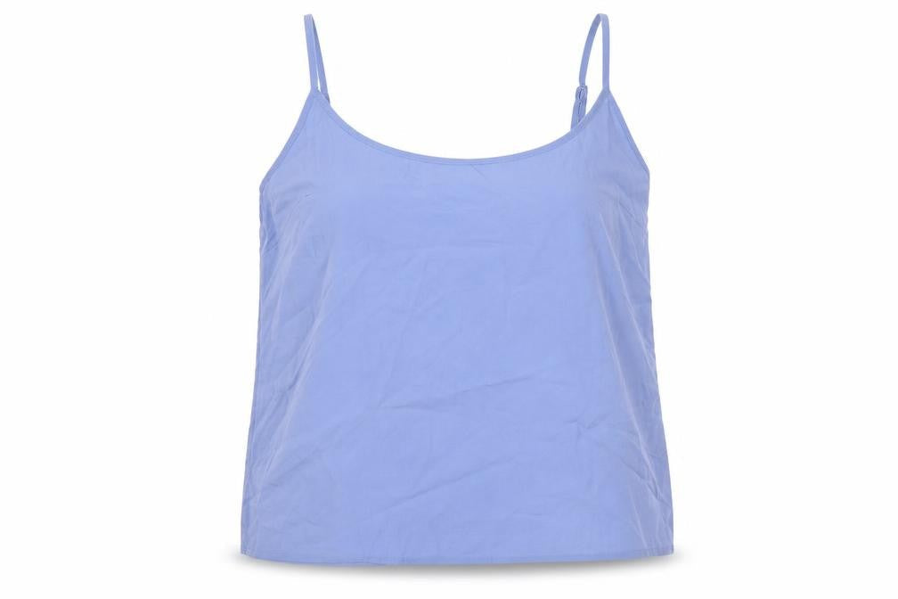 Marks & Spencer Womens Blue Polyester Basic Tank Size 12 V-Neck
