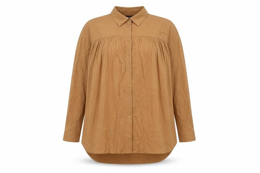 Object Womens Brown Polyester Shirt Dress Size 8 Collared Button