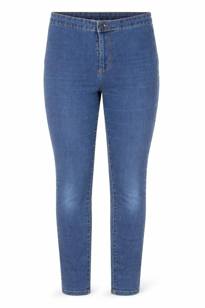 Denim & Co. Womens Blue Cotton Skinny Jeans Size 12 L27 in Regular Button
