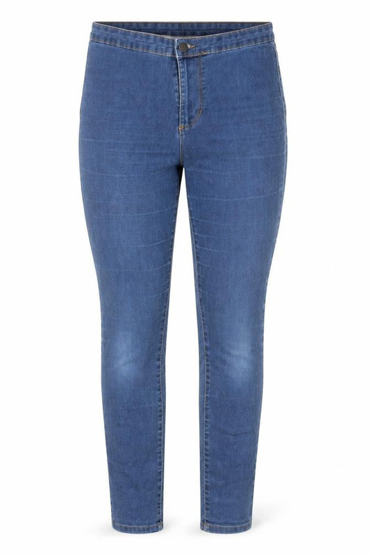 Denim & Co. Womens Blue Cotton Skinny Jeans Size 12 L27 in Regular Button