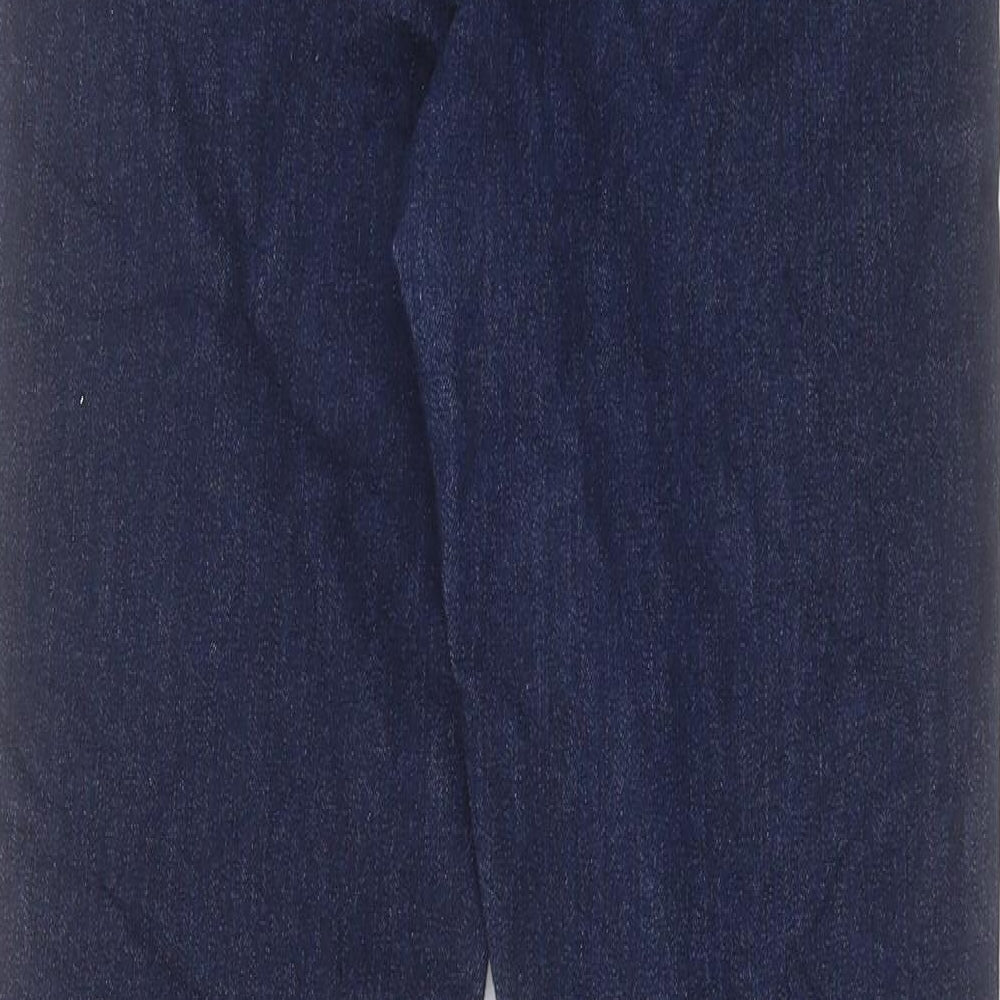 Marks and Spencer Womens Blue Cotton Skinny Jeans Size 10 L31 in Regular Button