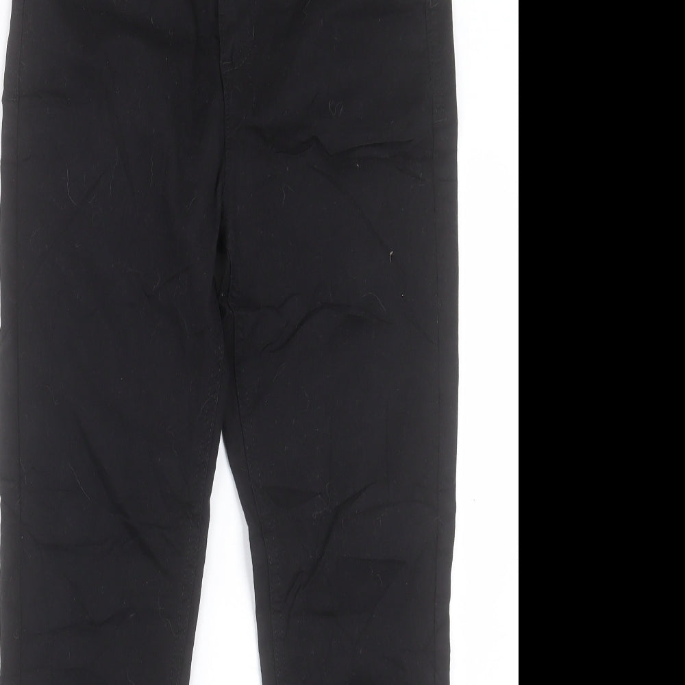 Marks and Spencer Womens Black Cotton Skinny Jeans Size 28 in L27 in Regular Button