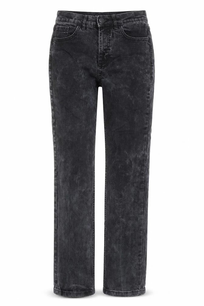 Marks & Spencer Womens Black Cotton Straight Jeans Size 8 L29 in Regular Button