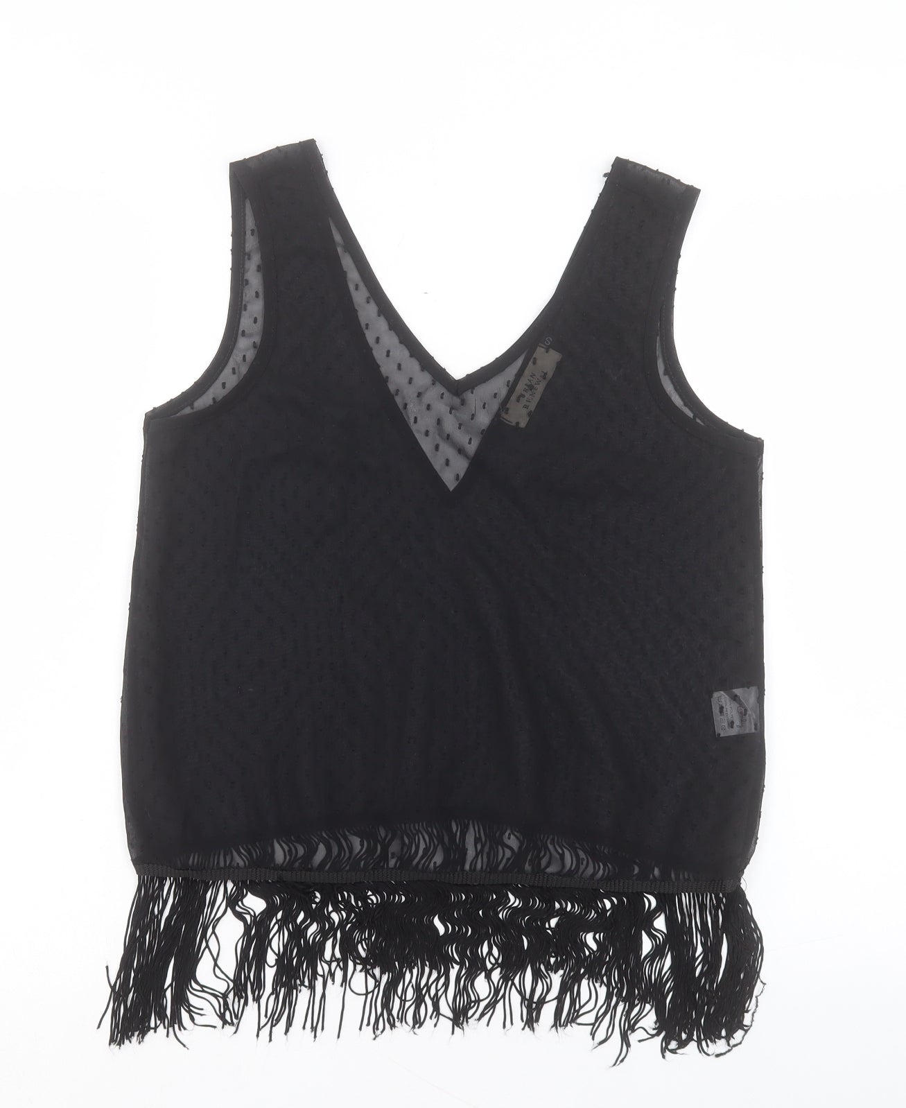 Urban renewal Womens Black Polyester Camisole Tank Size S V-Neck