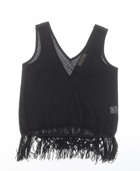 Urban renewal Womens Black Polyester Camisole Tank Size S V-Neck