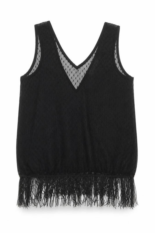 Urban renewal Womens Black Polyester Camisole Tank Size S V-Neck
