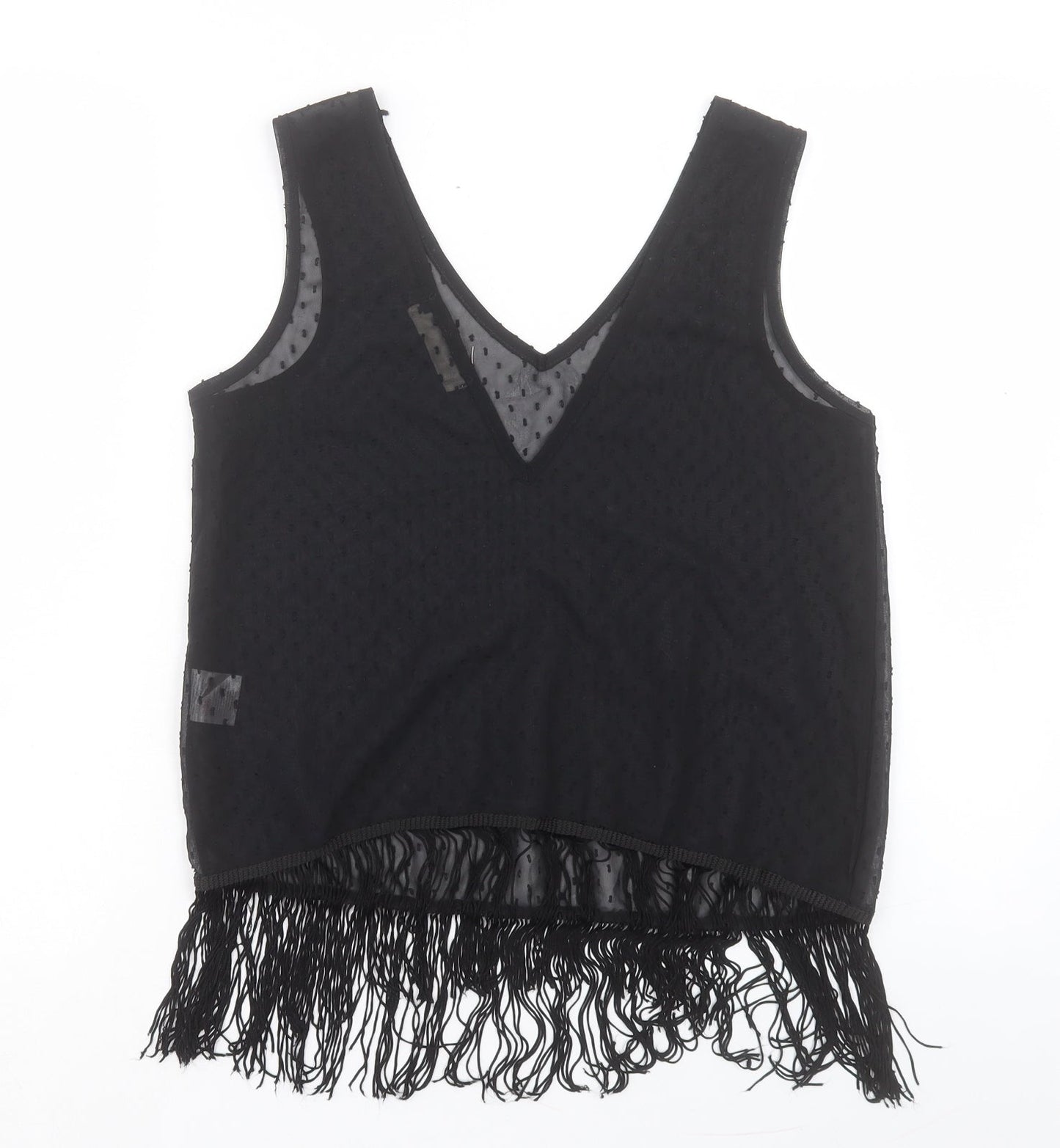 Urban renewal Womens Black Polyester Camisole Tank Size S V-Neck