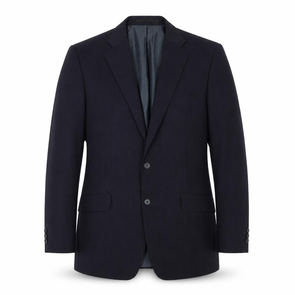 Marks & Spencer Mens Blue Striped Polyester Jacket Suit Jacket Size 40