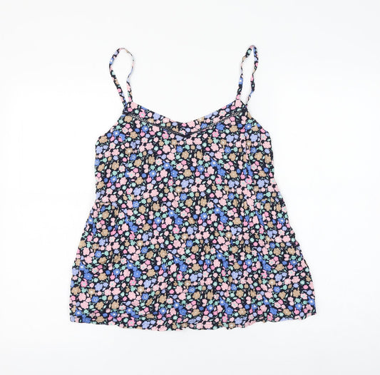 Marks and Spencer Womens Multicoloured Floral Viscose Camisole Tank Size 8 V-Neck
