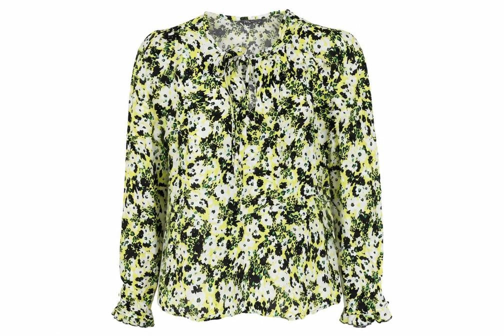 Marks & Spencer Womens Multicoloured Floral Viscose Basic Blouse Size 10 V-Neck
