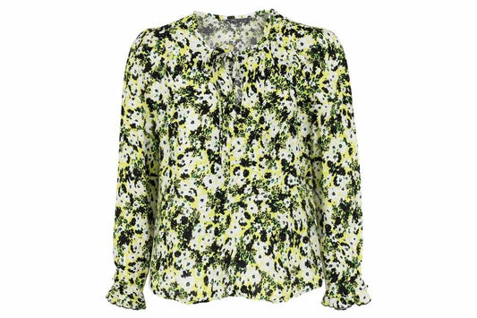 Marks and Spencer Womens Multicoloured Floral Viscose Basic Blouse Size 10 V-Neck
