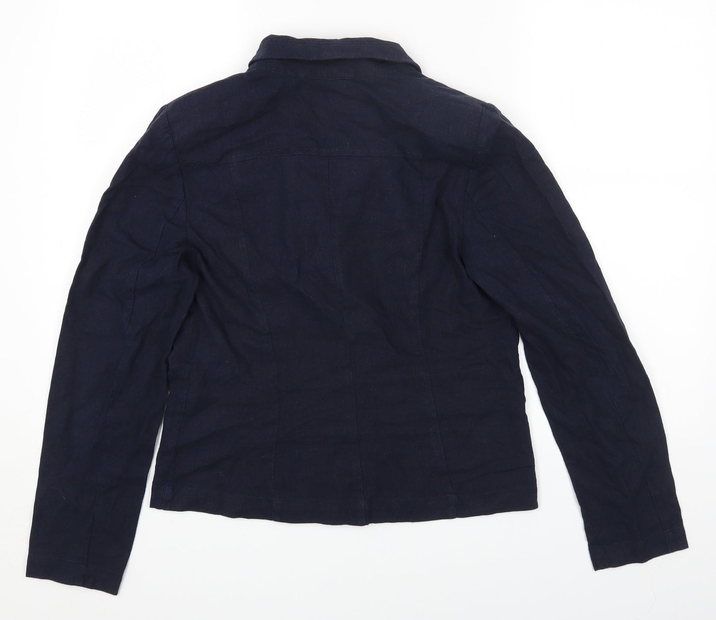 Papaya Womens Blue Jacket Size 10 Button
