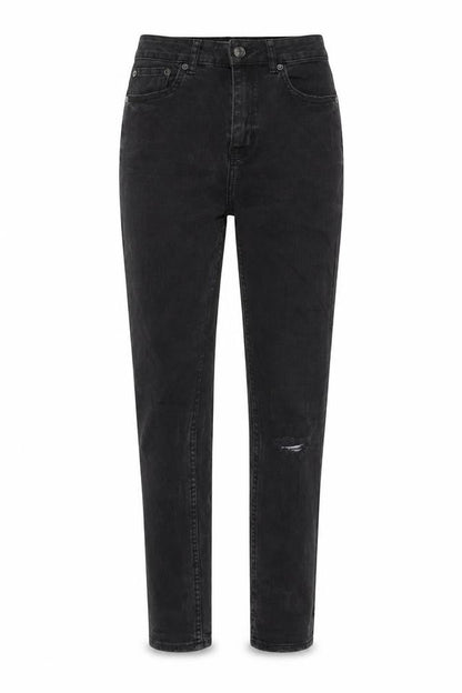 Zara Womens Grey Cotton Mom Jeans Size S L27 in Regular Button