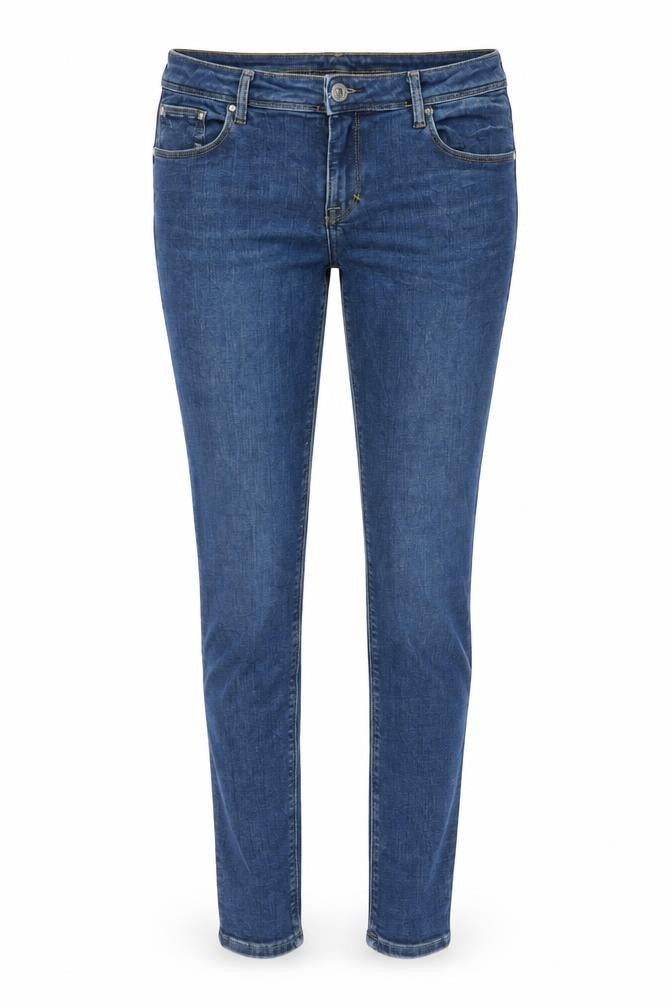 H&M Womens Blue Cotton Skinny Jeans Size L L30 in Regular Button