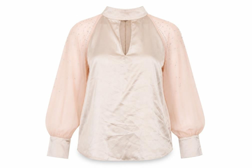 Star Womens Pink Polyester Basic Blouse Size 16 V-Neck