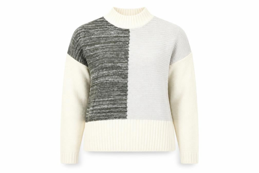 Papaya Womens Multicoloured High Neck Acrylic Pullover Jumper Size M